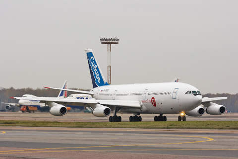 An IL-86 procured by S-7 airlines parked at Domodedovo airport.