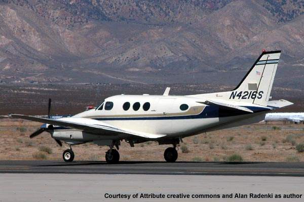 The E90 variant from the Beechcraft King Air family.