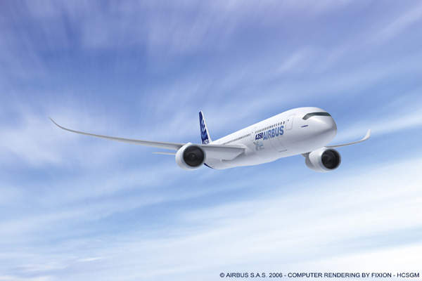 The A350-900 XWB can accommodate 314 passengers in a three-class configuration.