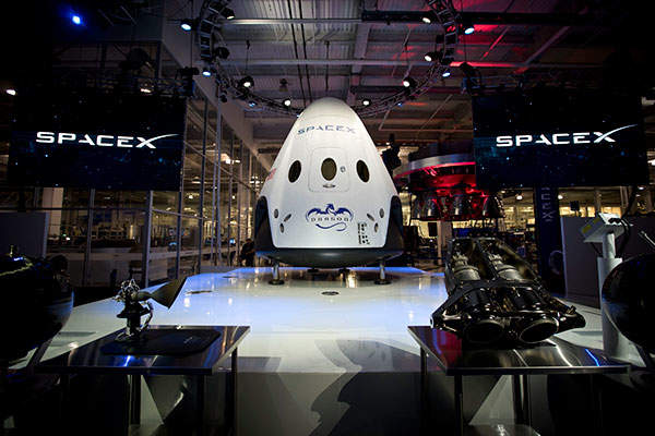 The spacecraft was unveiled at Hawthorne, California in May.