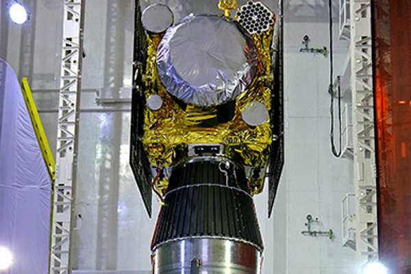 IRNSS-1A satellite was integrated with PSLV C-22. Credit: ISRO.