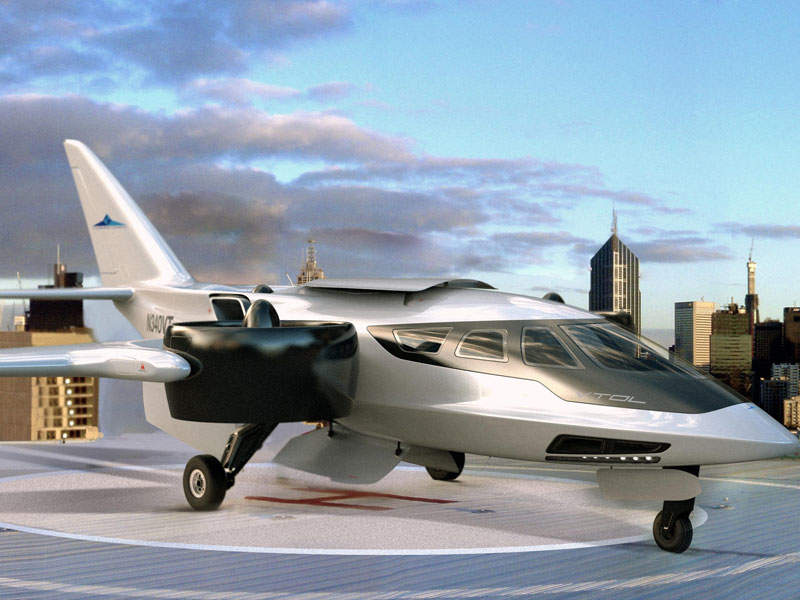 The aircraft can take-off straight up and land on any paved helipad-sized space. Credit: XTI Aircraft Company.