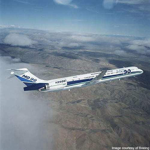 MD-90 Medium Range Commercial Jet.