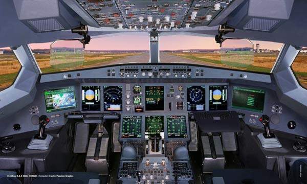 The A350 flight deck is equipped with Thales integrated modular avionics suite and cockpit systems.