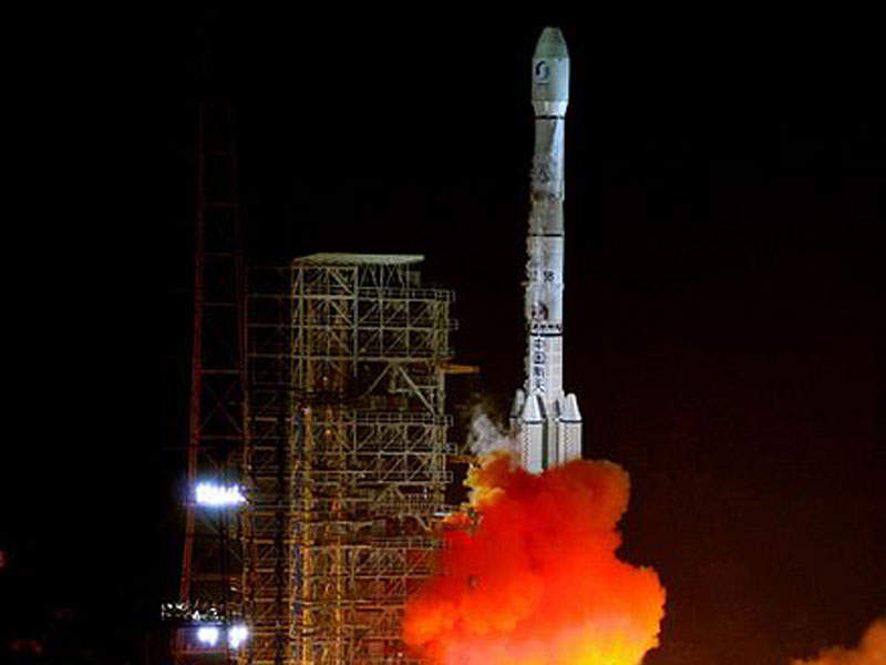 The satellite was launched on a Long March-3B carrier rocket.