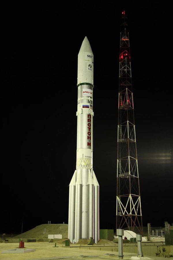 The satellite was launched aboard a Proton Breeze M launch vehicle.