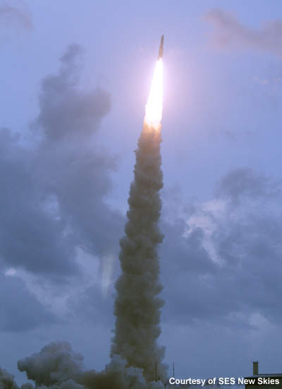 The satellite was launched into geosynchronous transfer orbit (GTO) through the SS/L-FS-1300 platform on the back of an Ariane 5 launch vehicle on 29 October 2009.