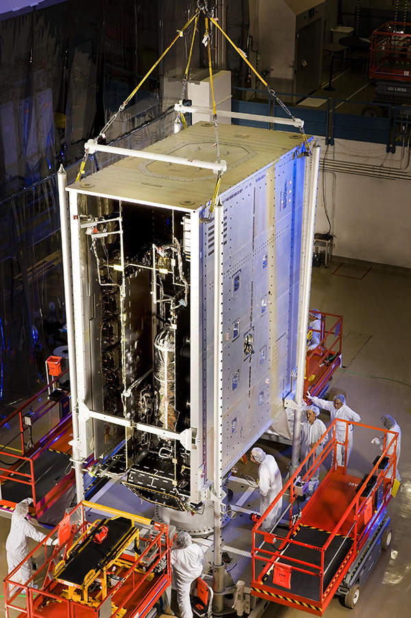 MUOS I during the preparatory stage for its launch.
