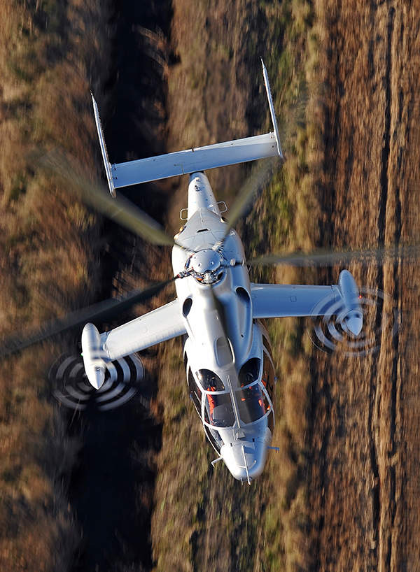 Top view of the X3 demonstrator helicopter. Image courtesy of Anthony PECCHI.