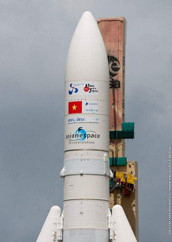 JCSAT-13 was launched along with Vinsat-2. Image courtesy of SKY Perfect JSAT Corporation.