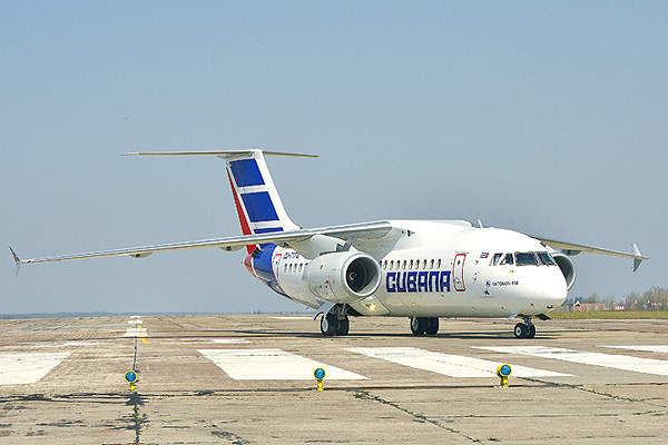 The aircraft accommodates 99 passengers in both single and two class configurations. Image courtesy of Antonov.