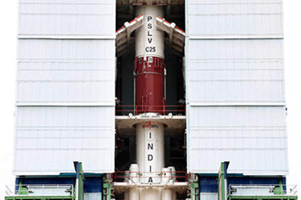 The MOM spacecraft was launched on 5 November 2013 from the first launch pad of Satish Dhawan Space Centre SHAR. Image courtesy of ISRO.