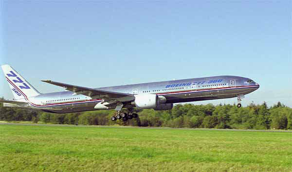 Boeing 777-300 taking off.