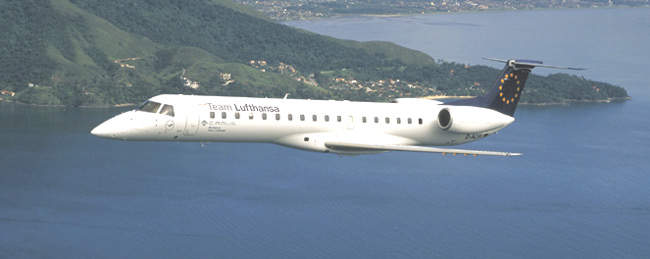 The ERJ-145 is the largest member of a family of regional jets that includes the ERJ-135 and the ERJ-140.