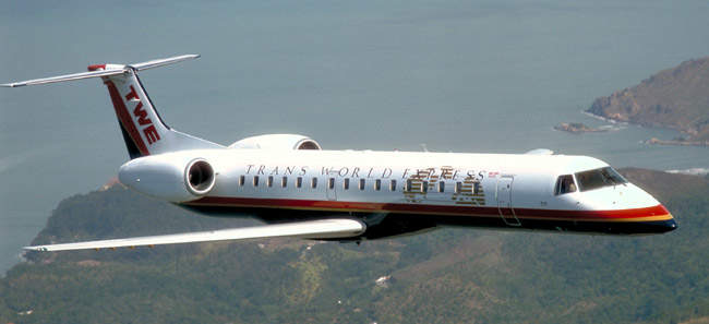 ERJ-145 in the livery of TransWorld Express.