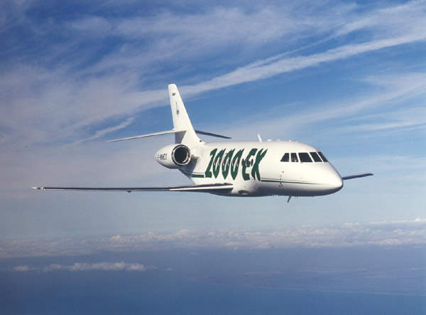 First flight of the Falcon 2000EX was in October 2001.