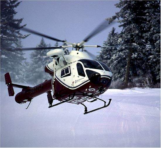 The MD Explorer twin-engined light helicopter.