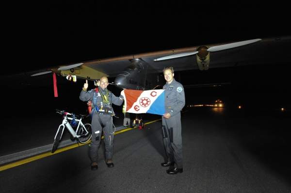 The Solar Impulse landed in Madrid from Switzerland on the first stop of the journey, which covered 1,554 miles. Image courtesy of © Solar Impulse