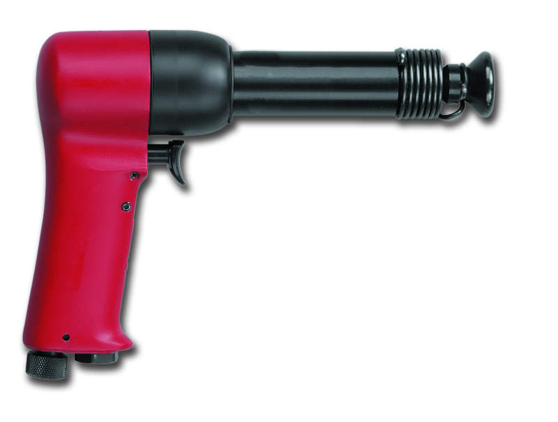A red pneumatic tool