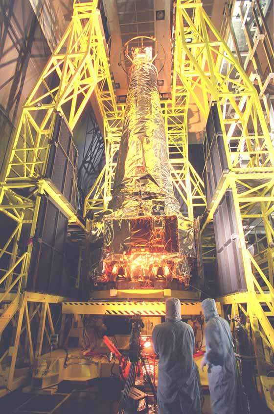 The assembled telescope before unveiling