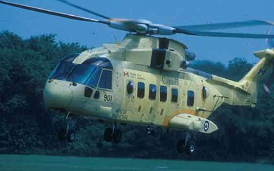 A Royal Canadian Air Force search and rescue AW101 Cormorant.