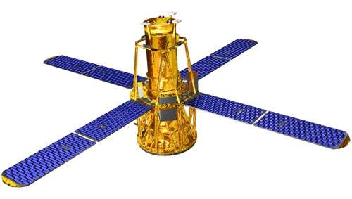 The HESSI spacecraft has four arrays for solar panels.