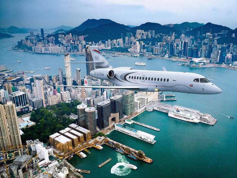 The business jet will make its maiden flight in 2021 and will be available for delivery in 2022. Credit: Dassault Aviation.