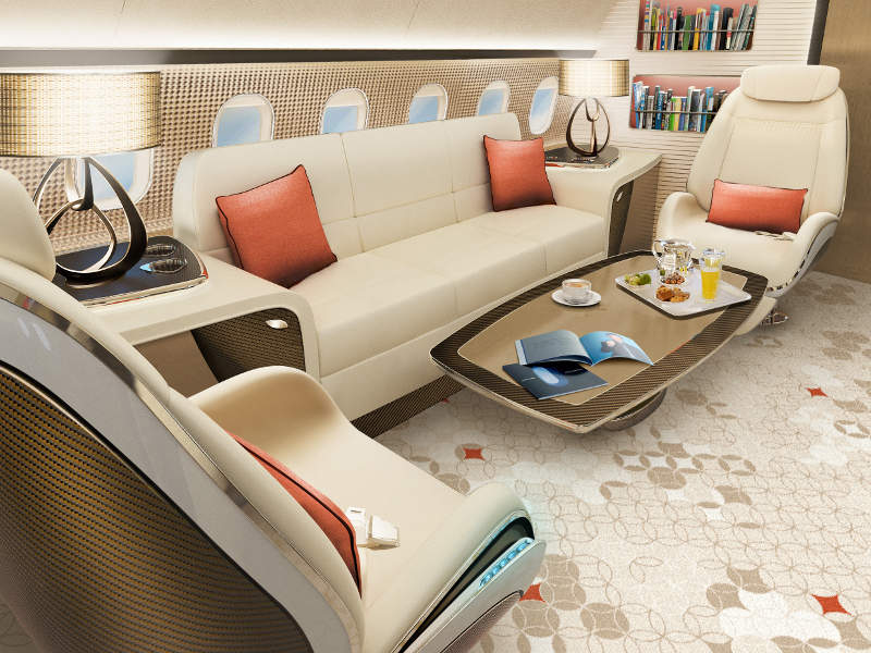 Artist’s impression of the BBJ MAX 7 interiors. Credit: Boeing.