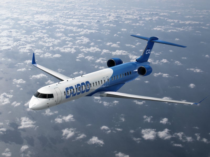 Bombardier CRJ900 aircraft in house livery. Credit: Bombardier Aéronautique - Commercial Aircraft.