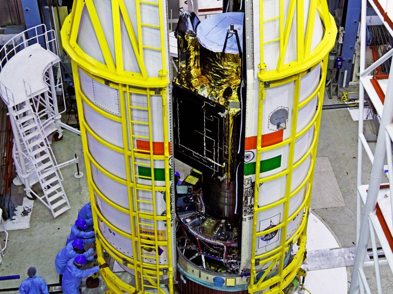 Cartosat-3 is an advanced, third-generation earth observation satellite. Credit: ISRO.