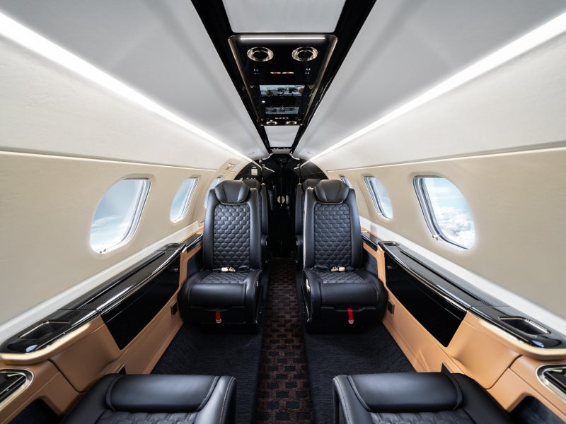 The Phenom 300E aircraft is capable of flying at a speed of Mach 0.80. Credit: Embraer S.A.