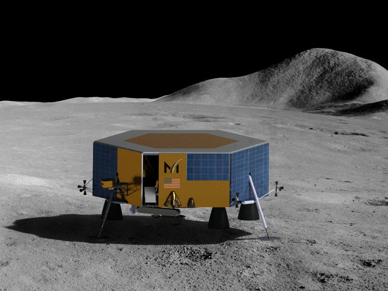 The instruments of the rover will be tested on deliveries to the moon under the CLPS initiative. Credit: Masten Space Systems.